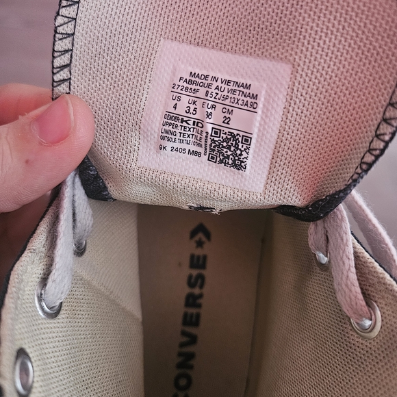 Converse Black and White High-Top Sneakers - Picture 3 of 3